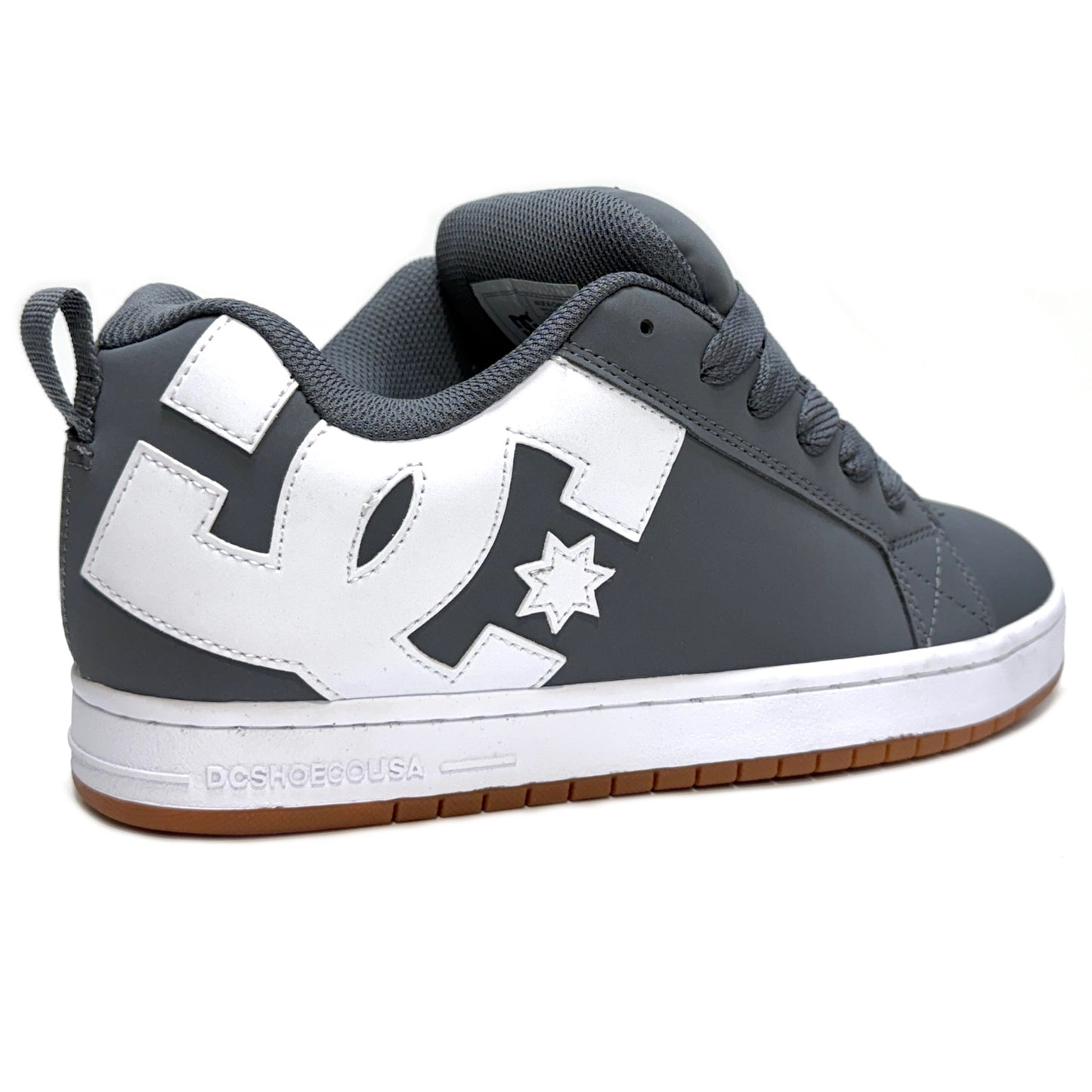 DC SHOES COURT GRAFFIK GREY & WHITE TRAINERS