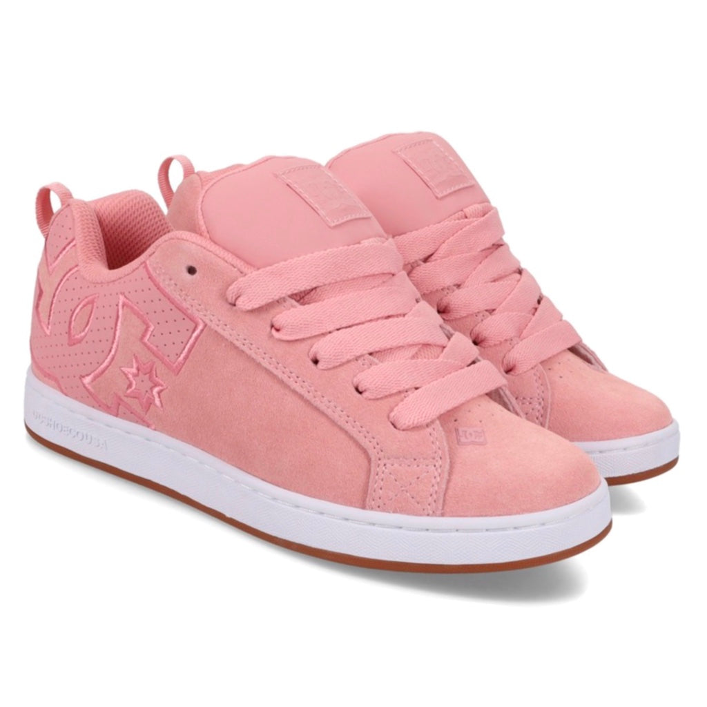 DC SHOES COURT GRAFFIK SD PINK WHITE LADIES TRAINERS