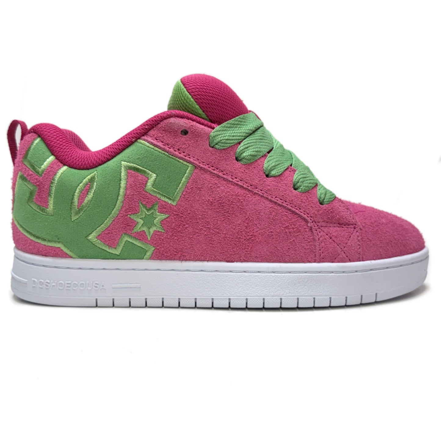 DC SHOES COURT GRAFFIK SE CRAZY PINK SOFT LIME TRAINERS