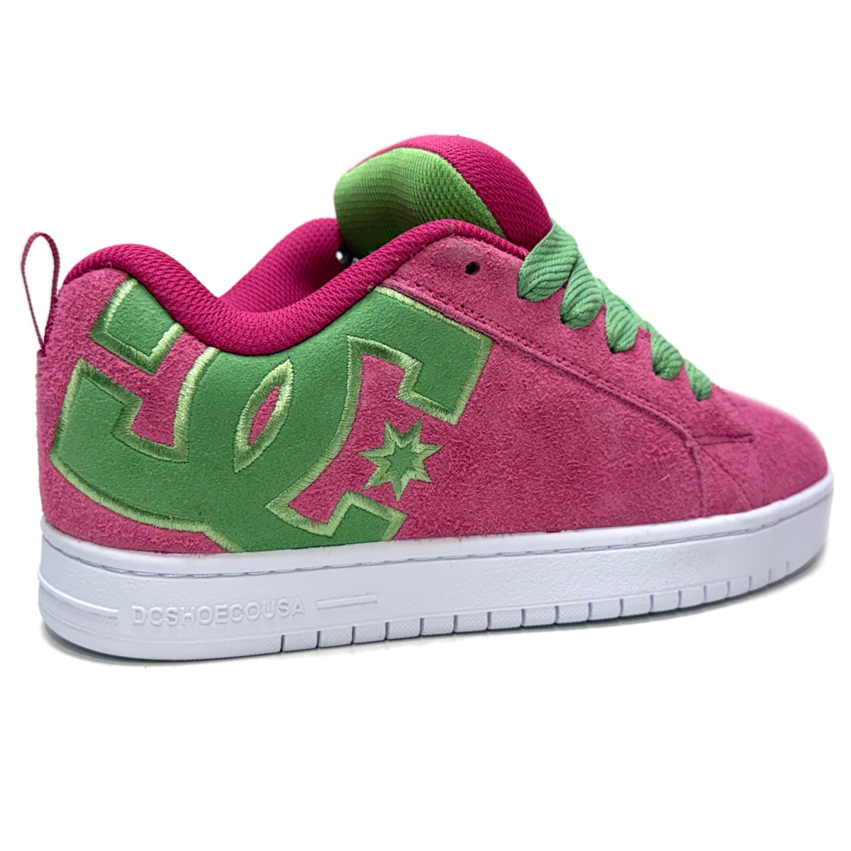 DC SHOES COURT GRAFFIK SE CRAZY PINK SOFT LIME TRAINERS