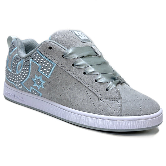DC SHOES COURT GRAFFIK SE GREY WHITE LADIES TRAINERS