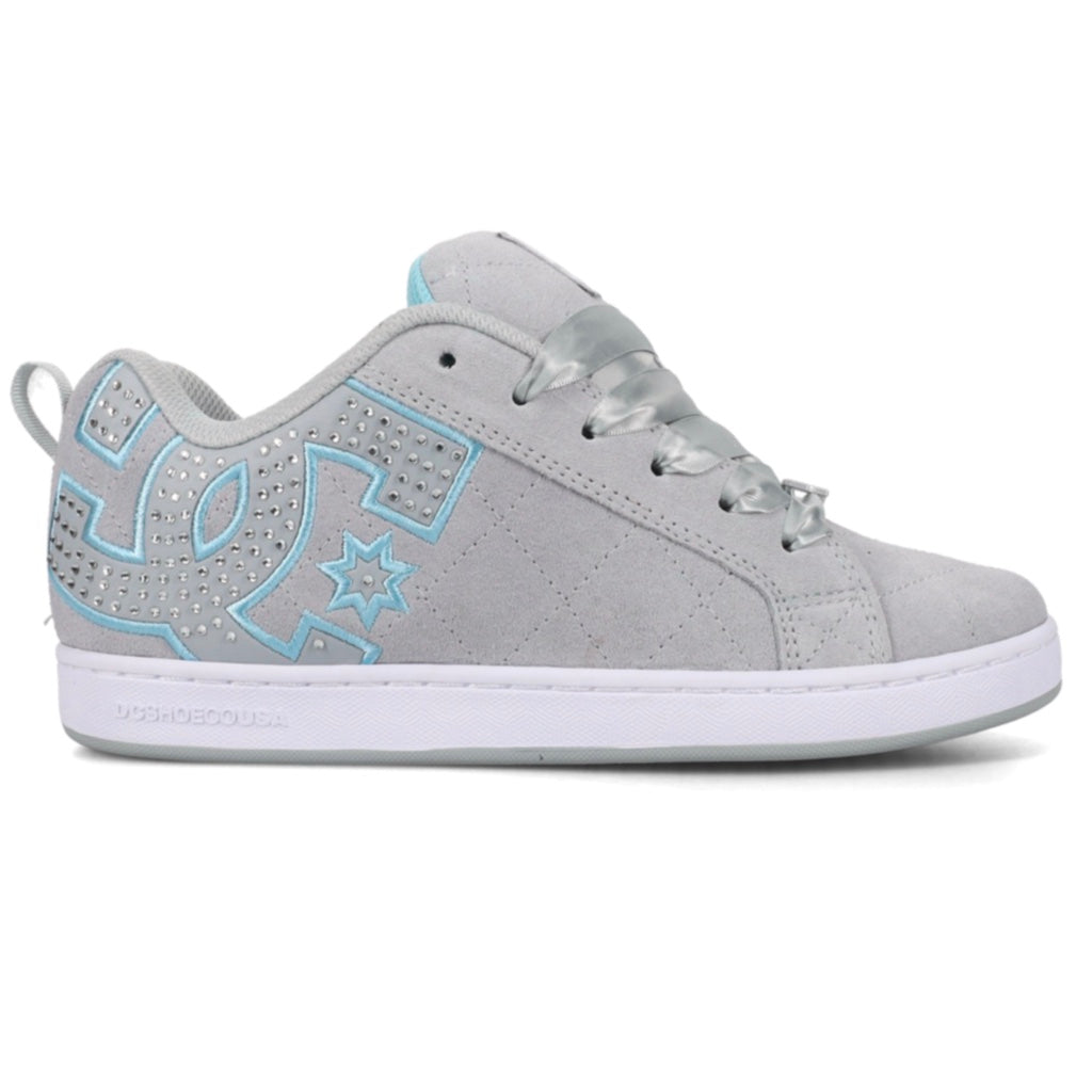 DC SHOES COURT GRAFFIK SE GREY WHITE LADIES TRAINERS