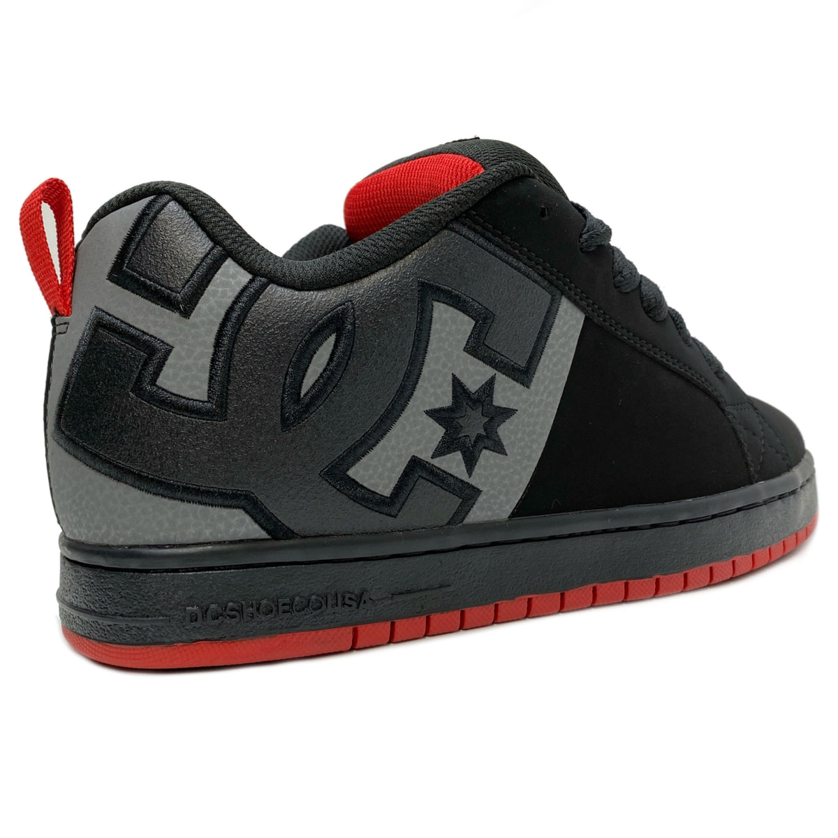 DC SHOES COURT GRAFFIK SQ BLACK GREY RED TRAINERS