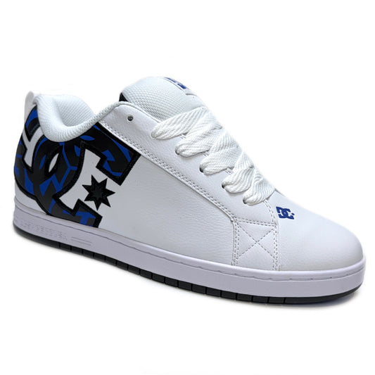 DC SHOES COURT GRAFFIK WHITE GREY BLUE TRAINERS