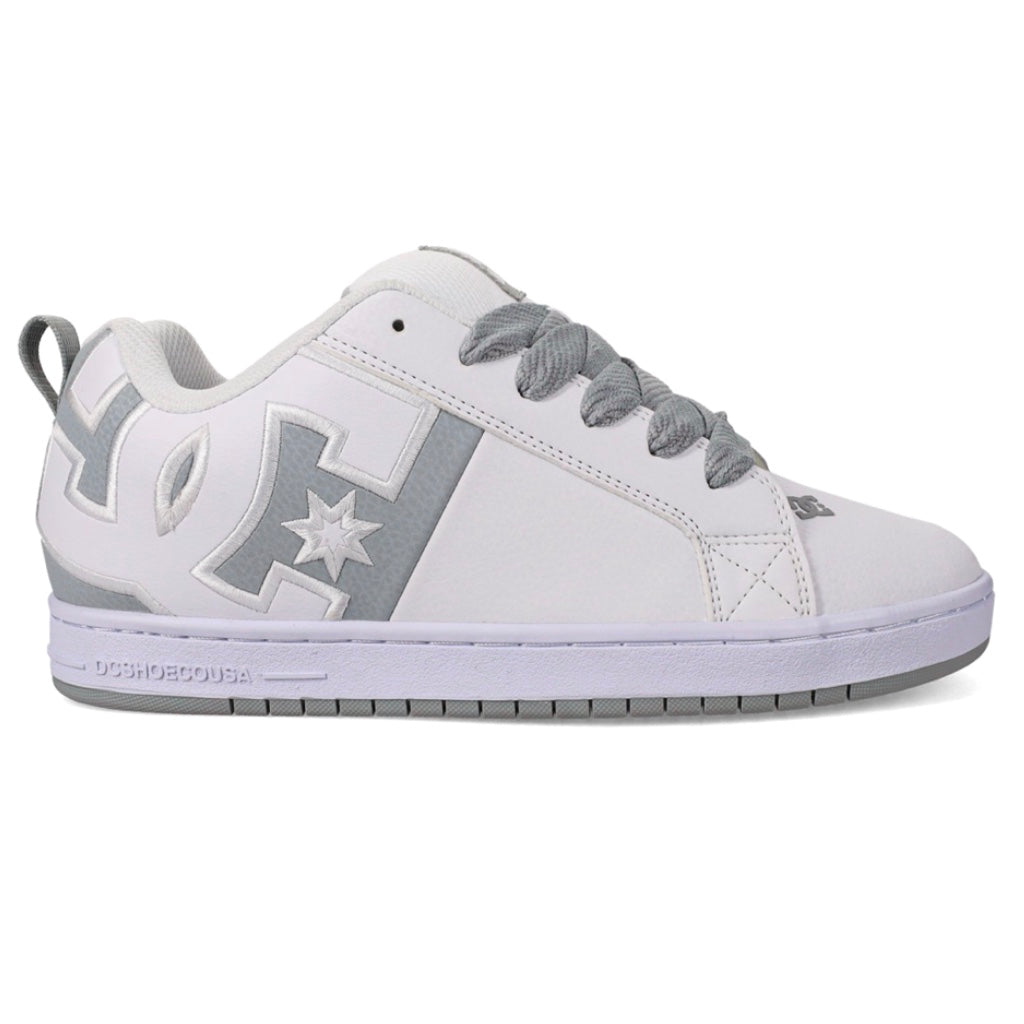 DC SHOES COURT GRAFFIK WHITE GREY TRAINERS