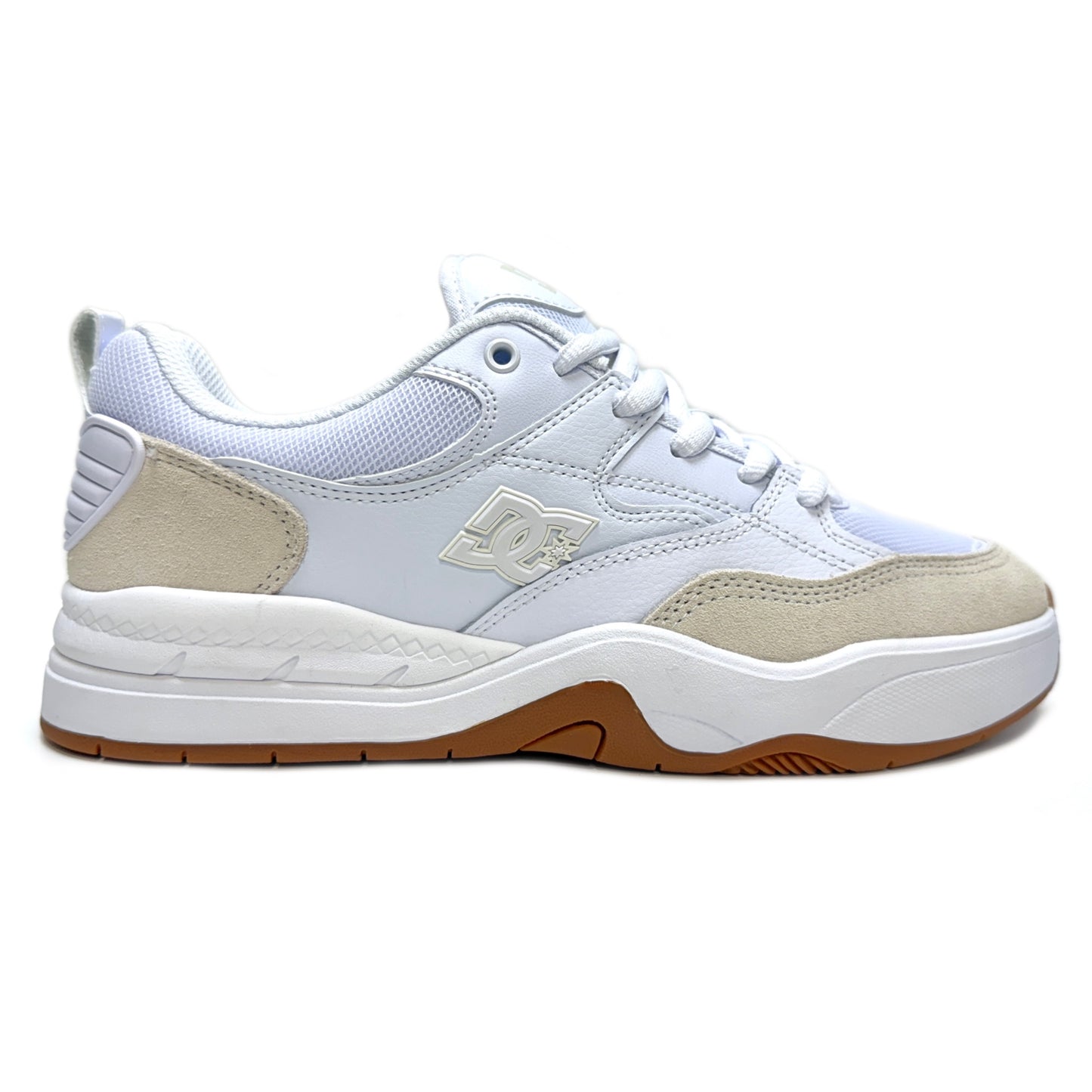 DC SHOES DC ASCEND WHITE WHITE GUM TRAINERS
