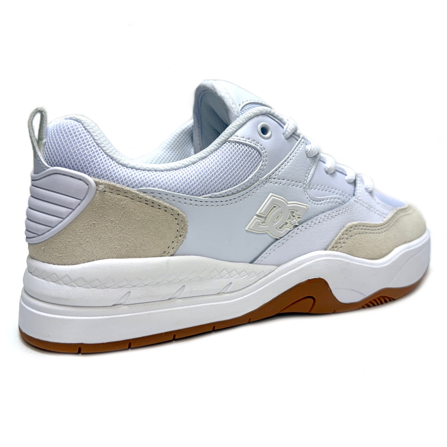 DC SHOES DC ASCEND WHITE WHITE GUM TRAINERS