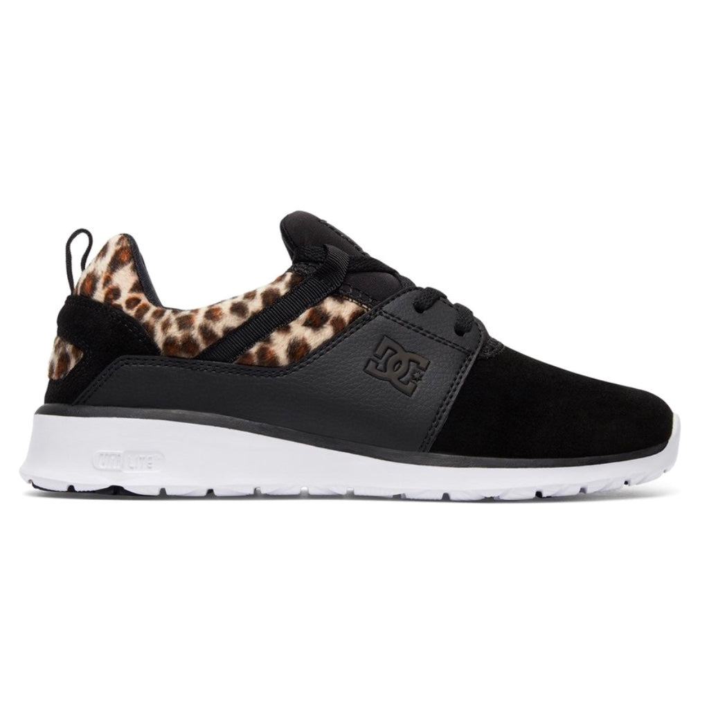 DC SHOES HEATHROW SE ANIMAL BLACK LADIES TRAINERS (UK 4)