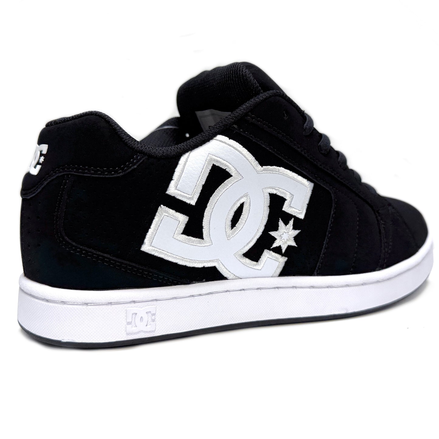 DC SHOES NET BLACK BLACK WHITE TRAINERS