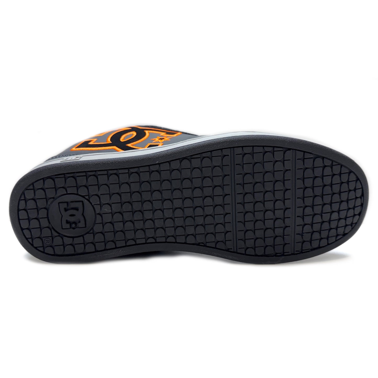 DC SHOES NET GREY BLACK ORANGE TRAINERS