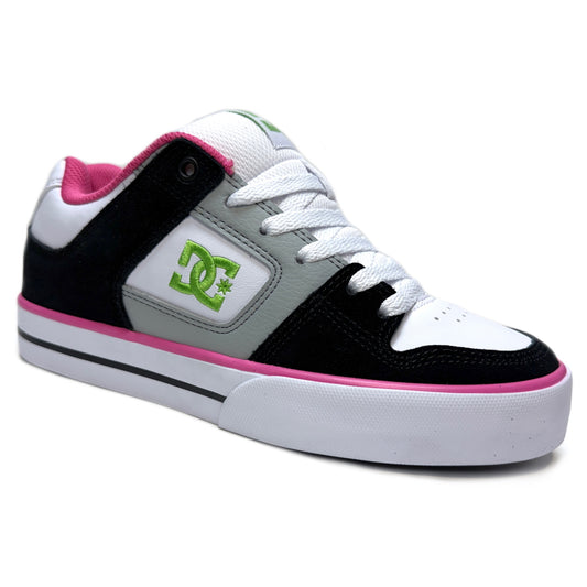 DC SHOES PURE BLACK WHITE MULTI LADIES TRAINERS