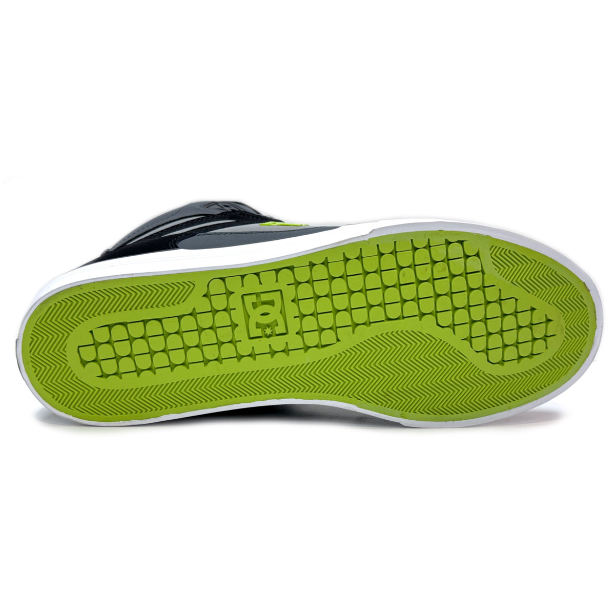 DC SHOES PURE HIGH TOP WC BLACK GREY LIME TRAINERS