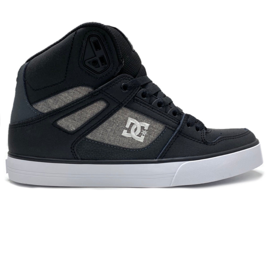 DC SHOES PURE HIGH TOP WC BLACK WHITE ARMOR TRAINERS
