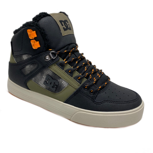 DC SHOES PURE HIGH TOP WC WNT BLACK GREEN PRINT WINTER TRAINERS