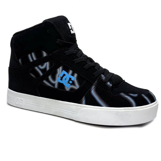DC SHOES REBOUND HI EV BLACK GLOW YOUTHS TRAINERS