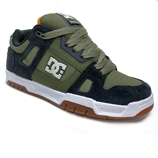 DC SHOES STAG ARMY OLIVE GREEN TRAINERS (UK 8 EUR 42)
