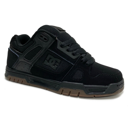 DC SHOES STAG BLACK GUM TRAINERS BGM
