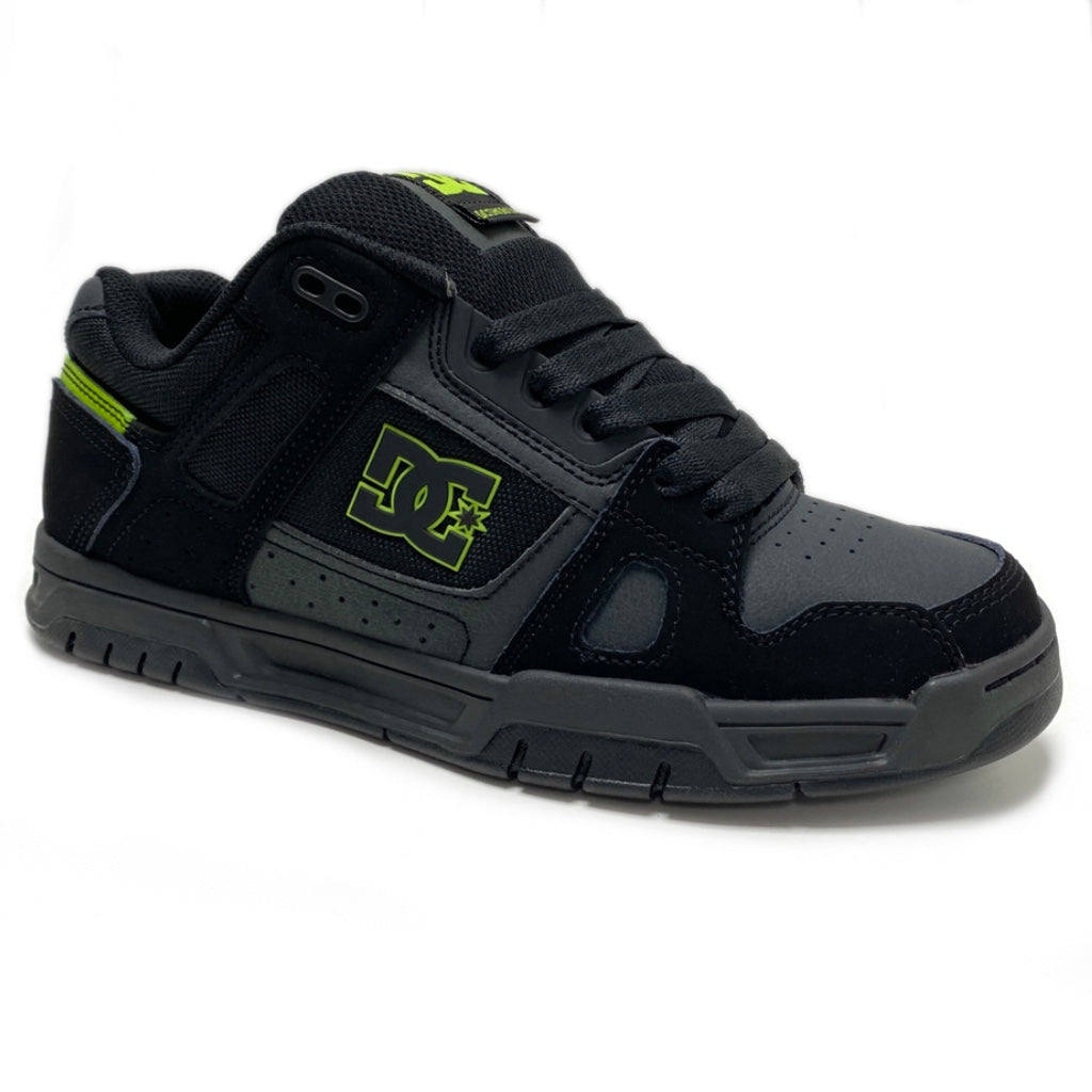 DC SHOES STAG BLACK LIME GREEN TRAINERS