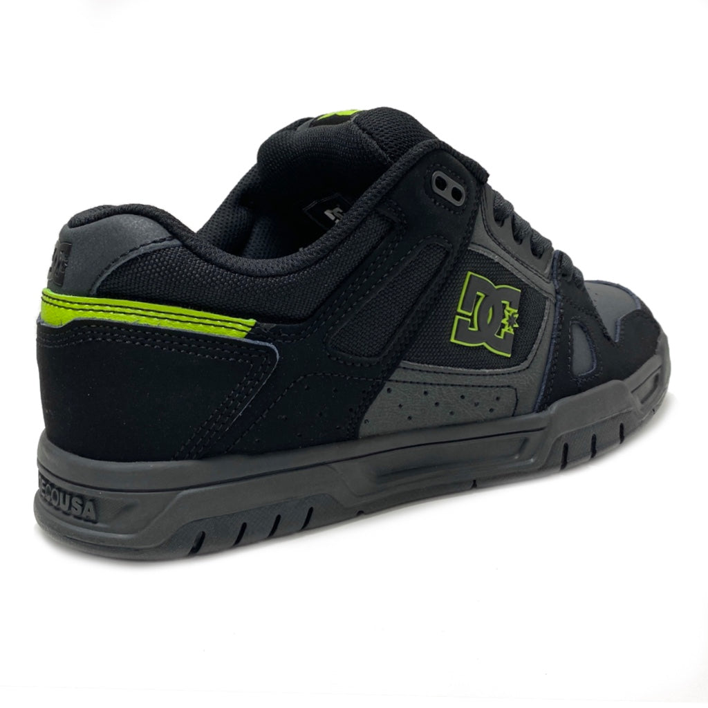 DC SHOES STAG BLACK LIME GREEN TRAINERS