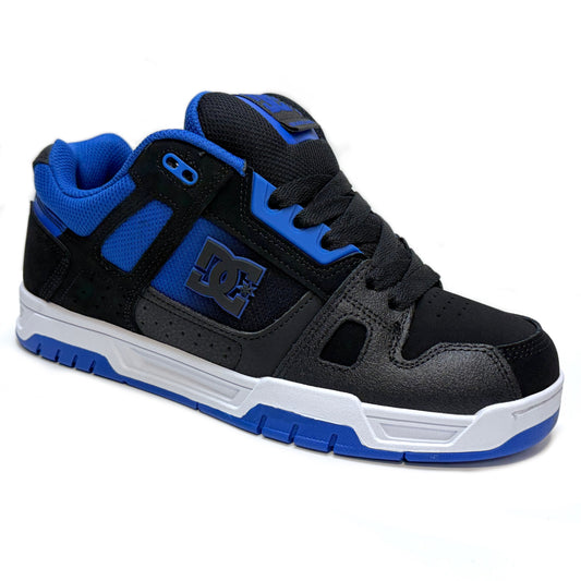 DC SHOES STAG BLACK & BLUE TRAINERS