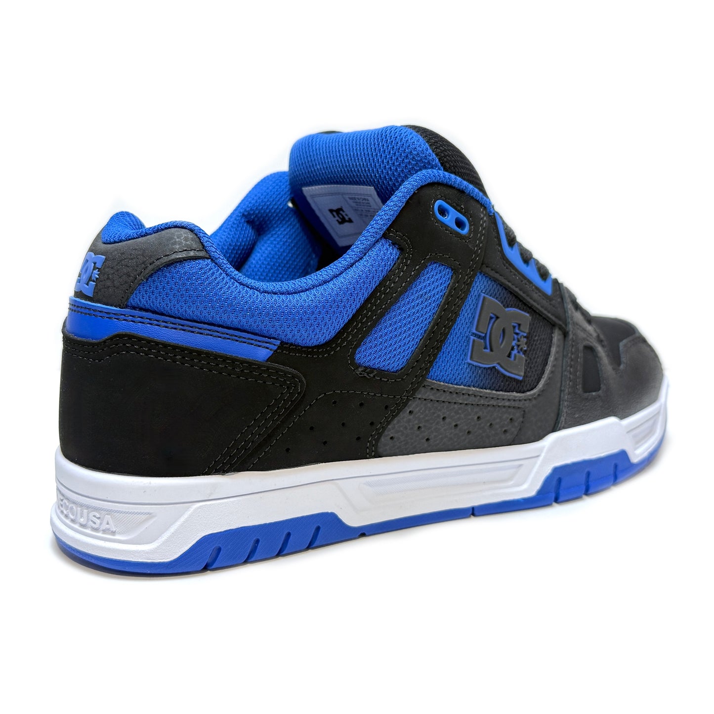 DC SHOES STAG BLACK & BLUE TRAINERS