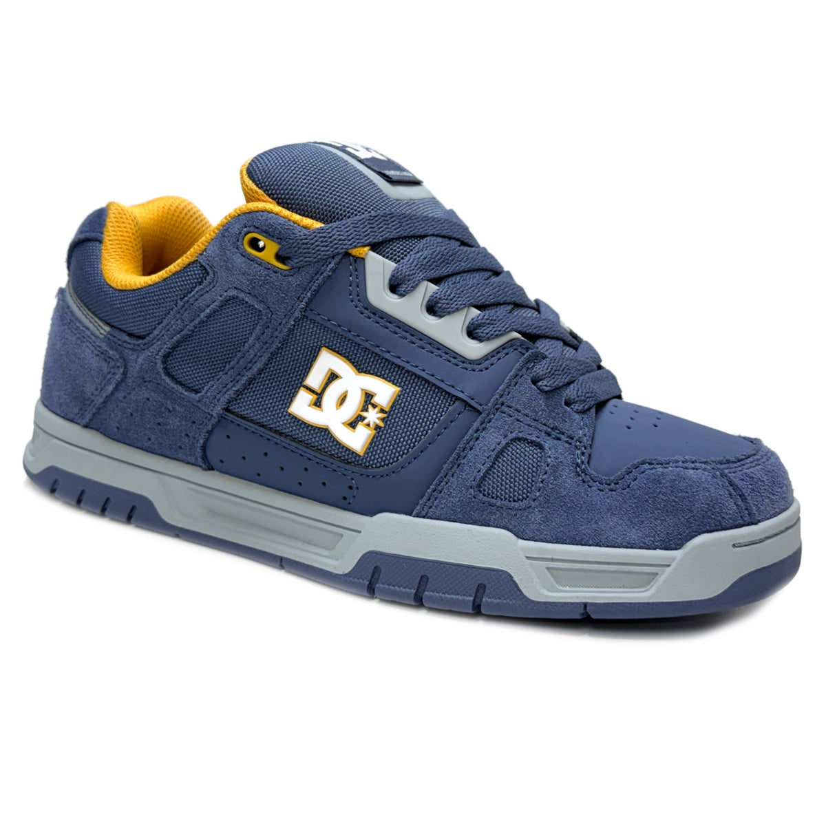 DC SHOES STAG NAVY GREY ORANGE TRAINERS