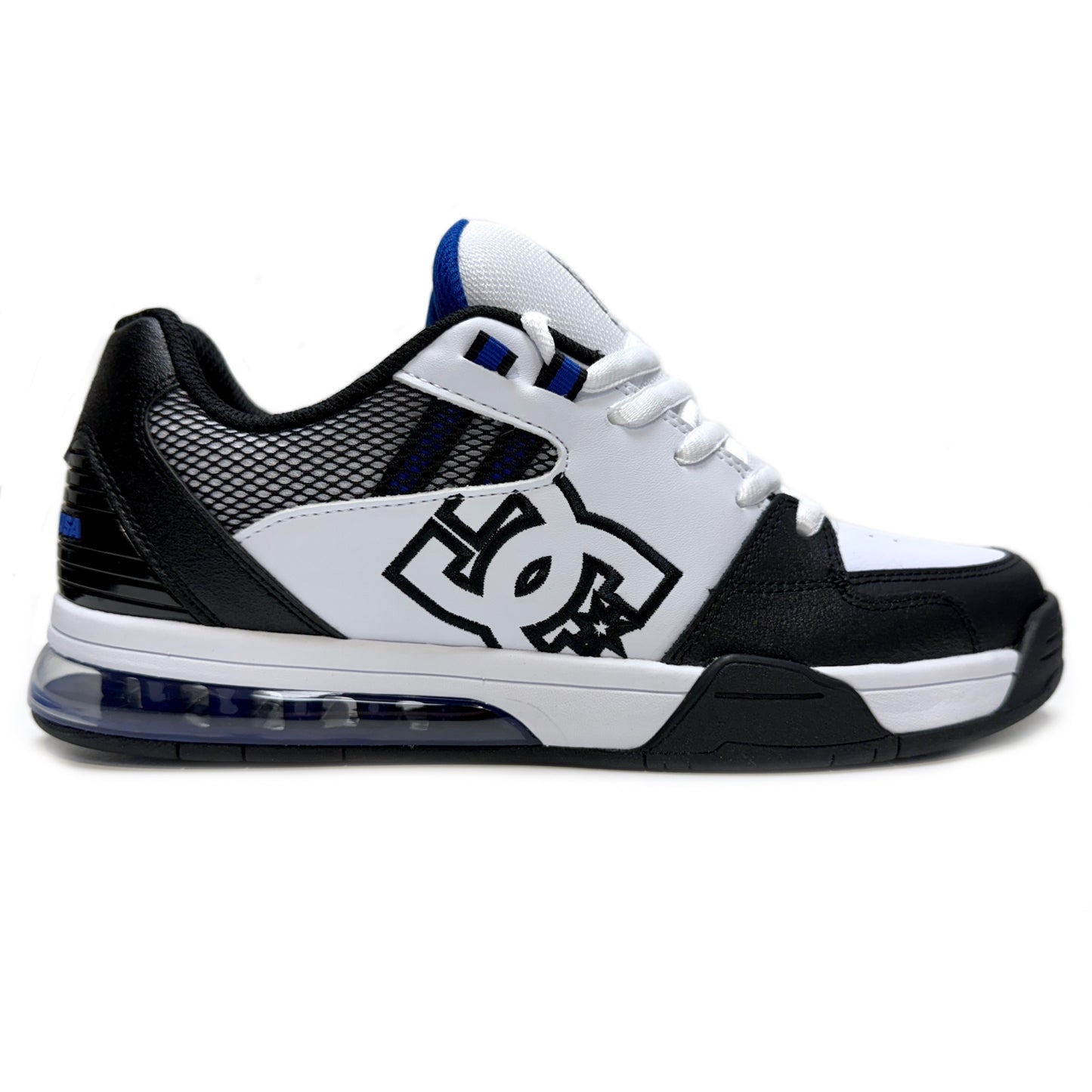 DC SHOES VERSATILE WHITE BLACK BLUE TRAINERS