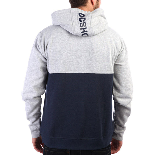 DC SHOES TOP BLOCK GREY & NAVY ZIPPER HOODIE