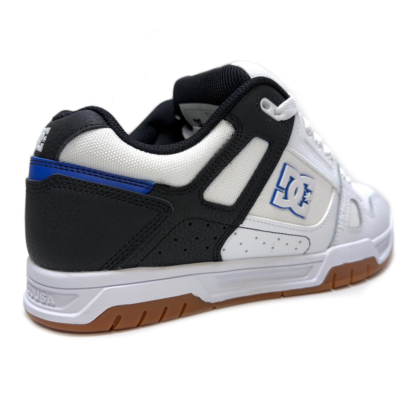 DC SHOES STAG WHITE BLACK BLUE GUM TRAINERS