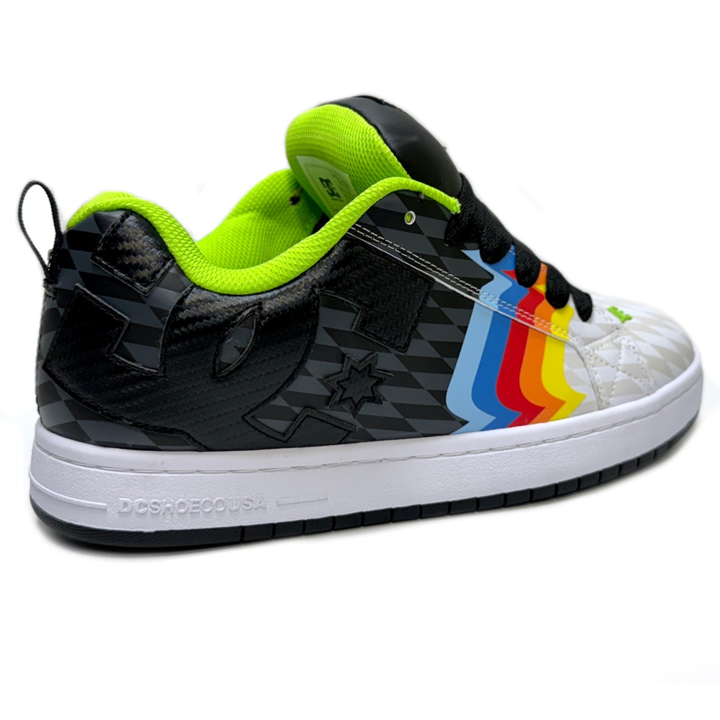 DC SHOES X BIG DRIPS COURT GRAFFIK KEN BLOCK BLACK MULTI TRAINERS (UK 5-UK 11)