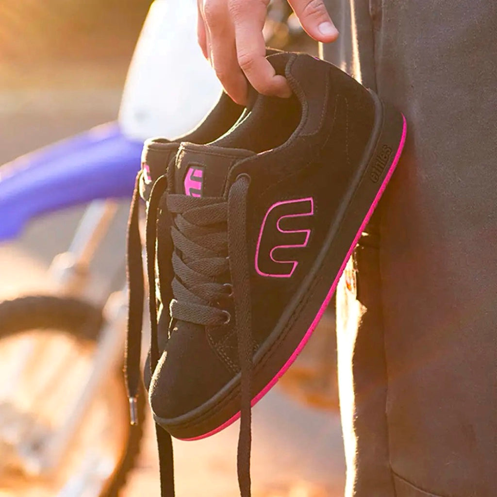 ETNIES CALLICUT BLACK PINK LADIES TRAINERS