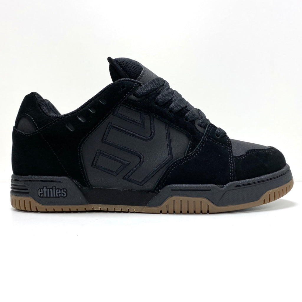 ETNIES FAZE BLACK & GUM TRAINERS