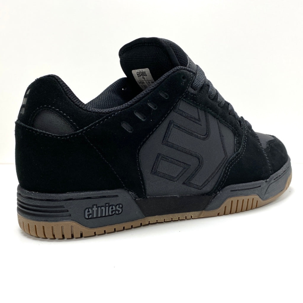 ETNIES FAZE BLACK & GUM TRAINERS