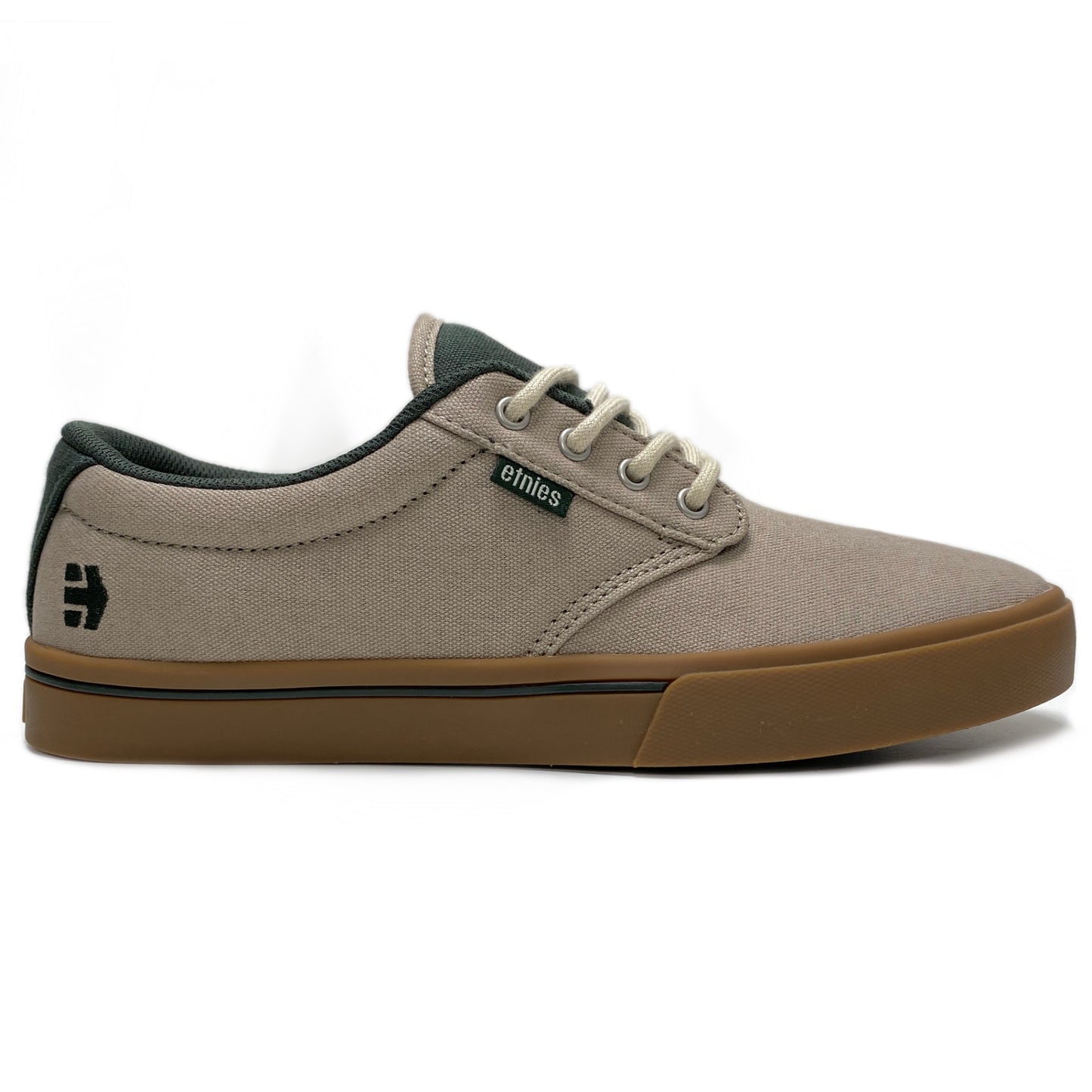 ETNIES JAMESON 2 ECO TAN GREEN GUM TRAINERS