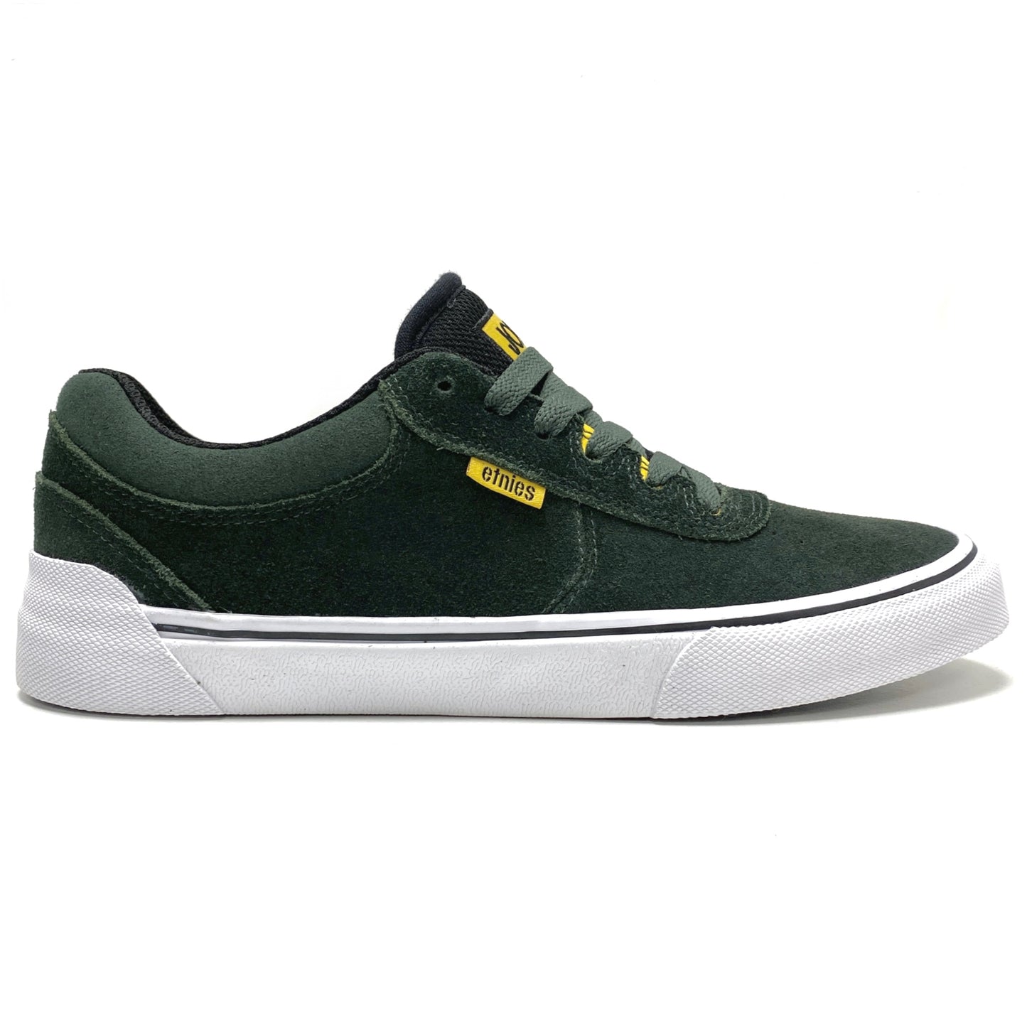 ETNIES JOSLIN VULC GREEN & WHITE TRAINERS (UK 11)