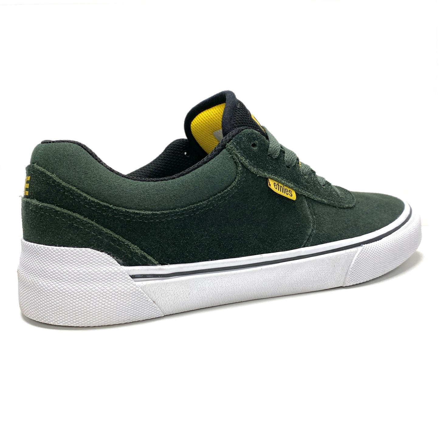 ETNIES JOSLIN VULC GREEN & WHITE TRAINERS (UK 11)
