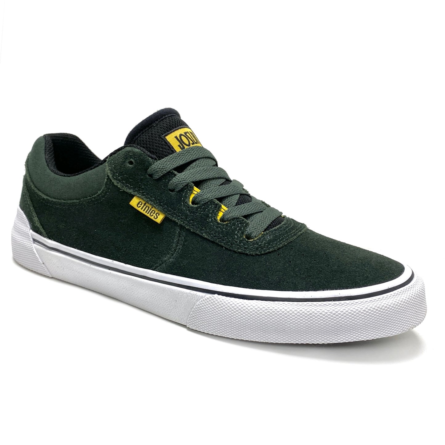 ETNIES JOSLIN VULC GREEN & WHITE TRAINERS (UK 11)