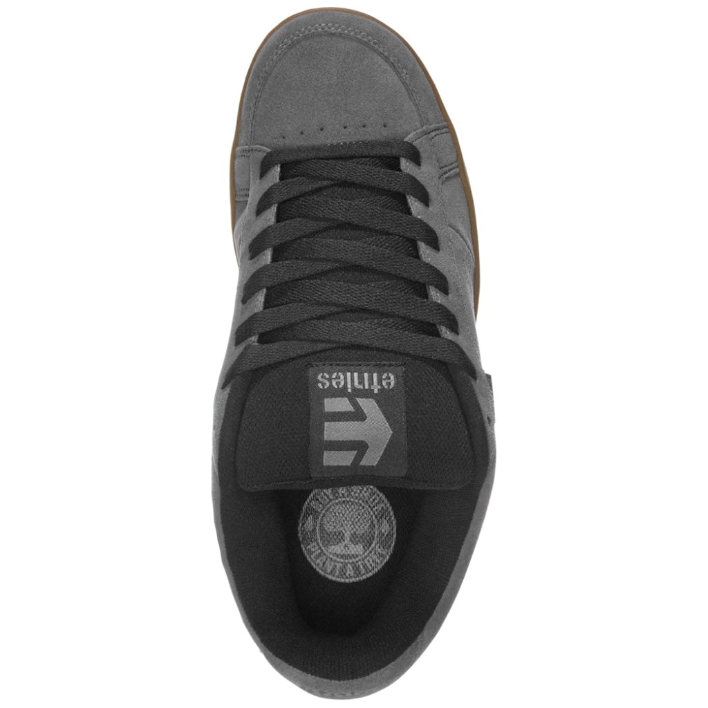 ETNIES KINGPIN GREY BLACK GUM TRAINERS