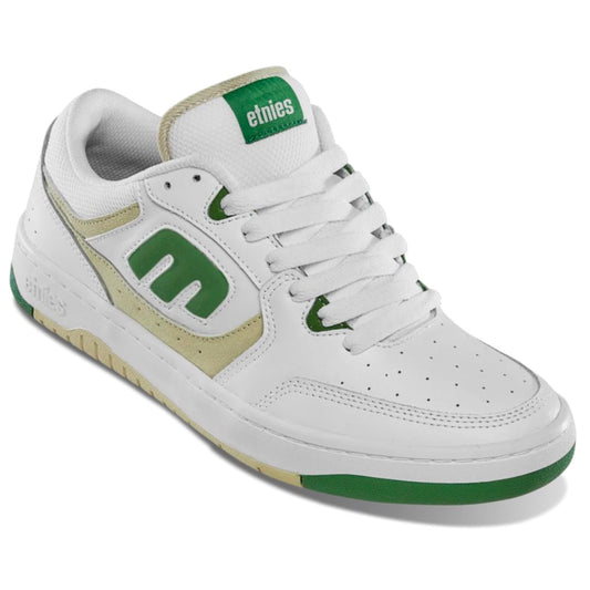 ETNIES LOOT WHITE & GREEN TRAINERS