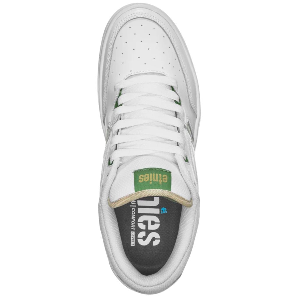 ETNIES LOOT WHITE & GREEN TRAINERS