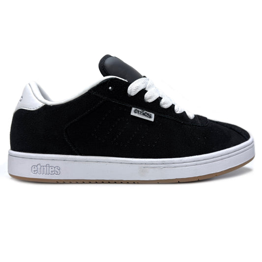 ETNIES SCAM BLACK & WHITE TRAINERS