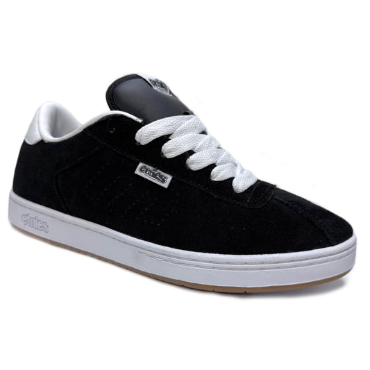 ETNIES SCAM BLACK & WHITE TRAINERS
