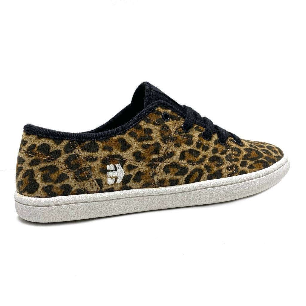 ETNIES SENIX D LOW BLACK & BROWN LEOPARD PRINT WOMEN'S TRAINERS