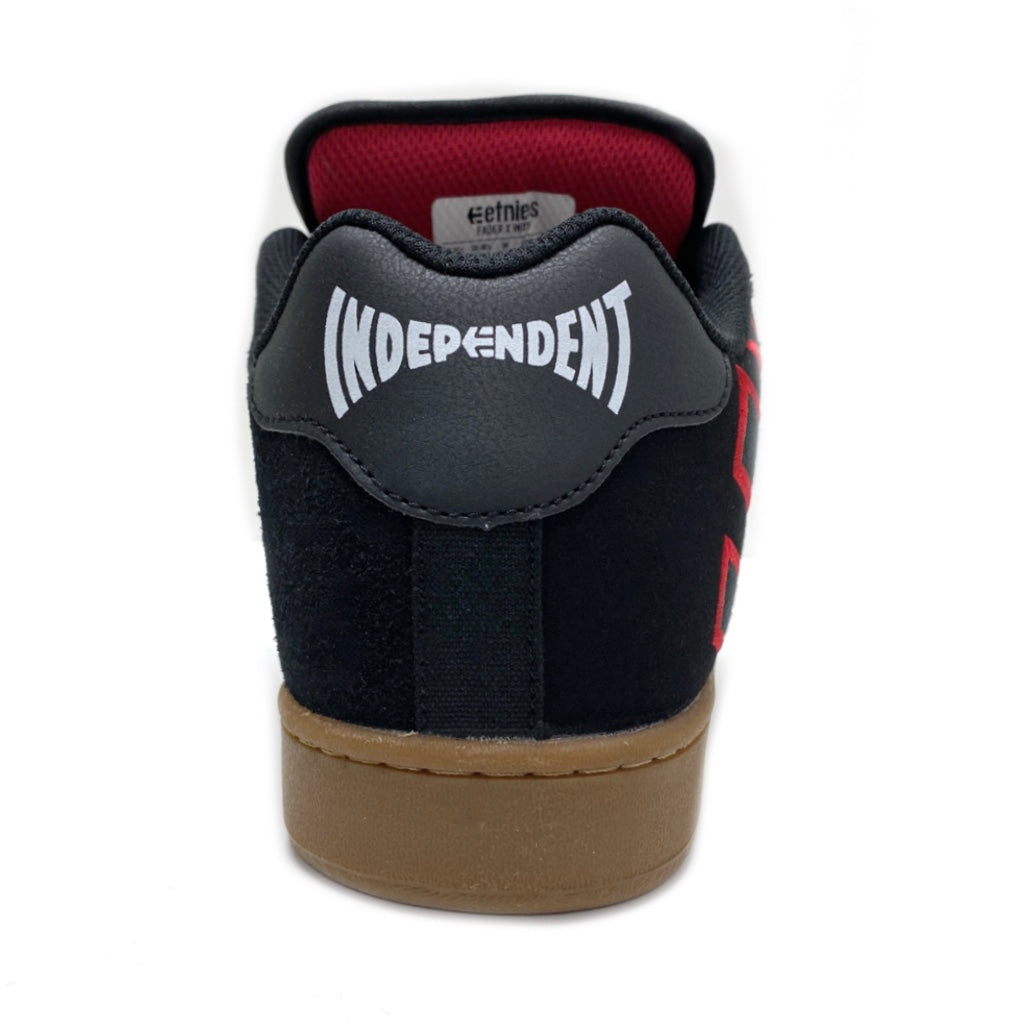 ETNIES X INDEPENDENT FADER BLACK GUM TRAINERS