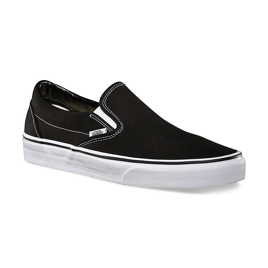 VANS CLASSIC SLIP ON BLACK & WHITE UNISEX TRAINERS