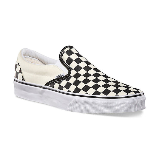 VANS CLASSIC SLIP ON CHECKERBOARD BLACK & WHITE UNISEX TRAINERS