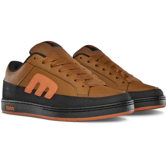 ETNIES KINGPIN 2K BLACK BROWN TRAINERS
