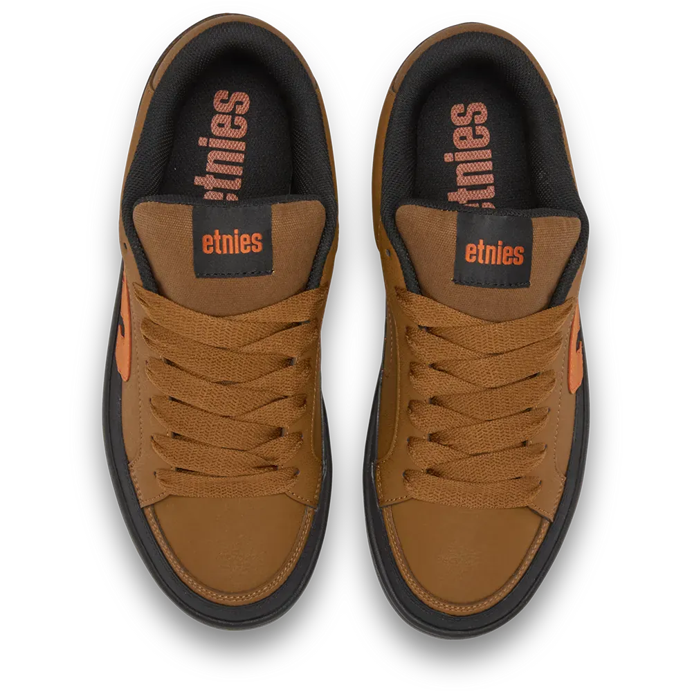 ETNIES KINGPIN 2K BLACK BROWN TRAINERS