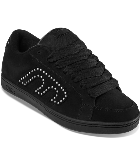ETNIES KINGPIN BLACK SILVER TRAINERS