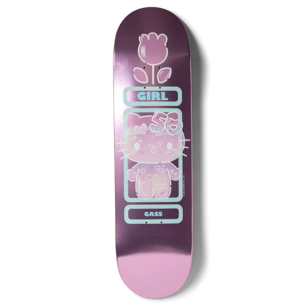 GIRL X HELLO KITTY 50TH ANNIVERSARY SKATEBOARD DECK GRIFFIN GASS PINK 8.5"